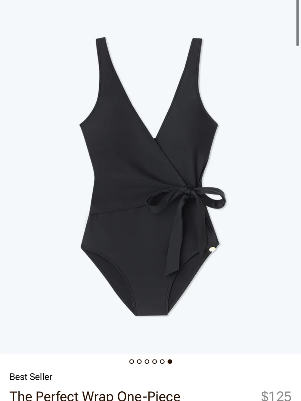 summersalt Black Wrap One-Piece with Side Tie